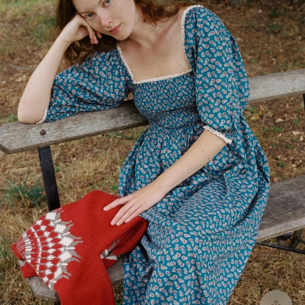 Floral Blue Dress
